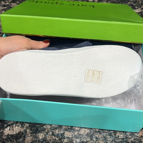 Kate Spade Navy Suede Sneakers - Picture 9 of 12